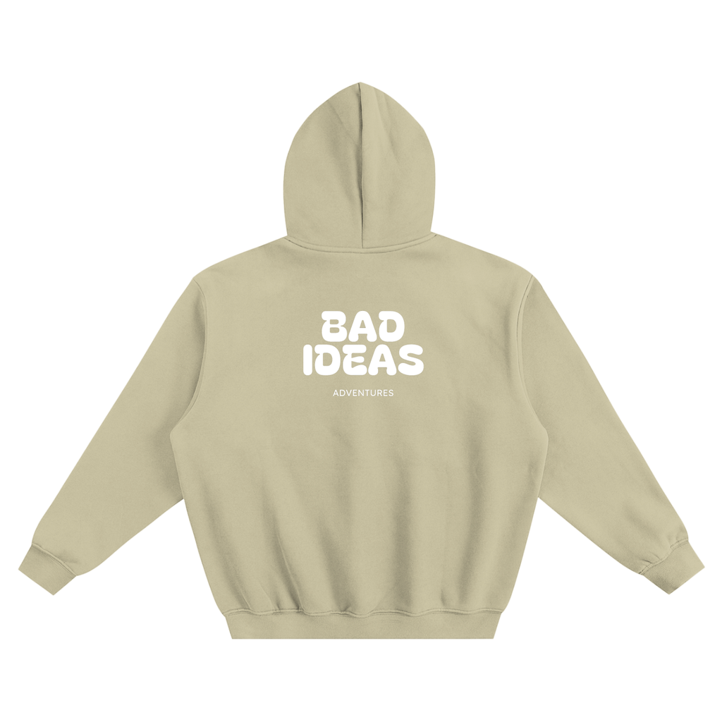 Bad Ideas Tyre Logo - Fleeced Boxy Hoodie