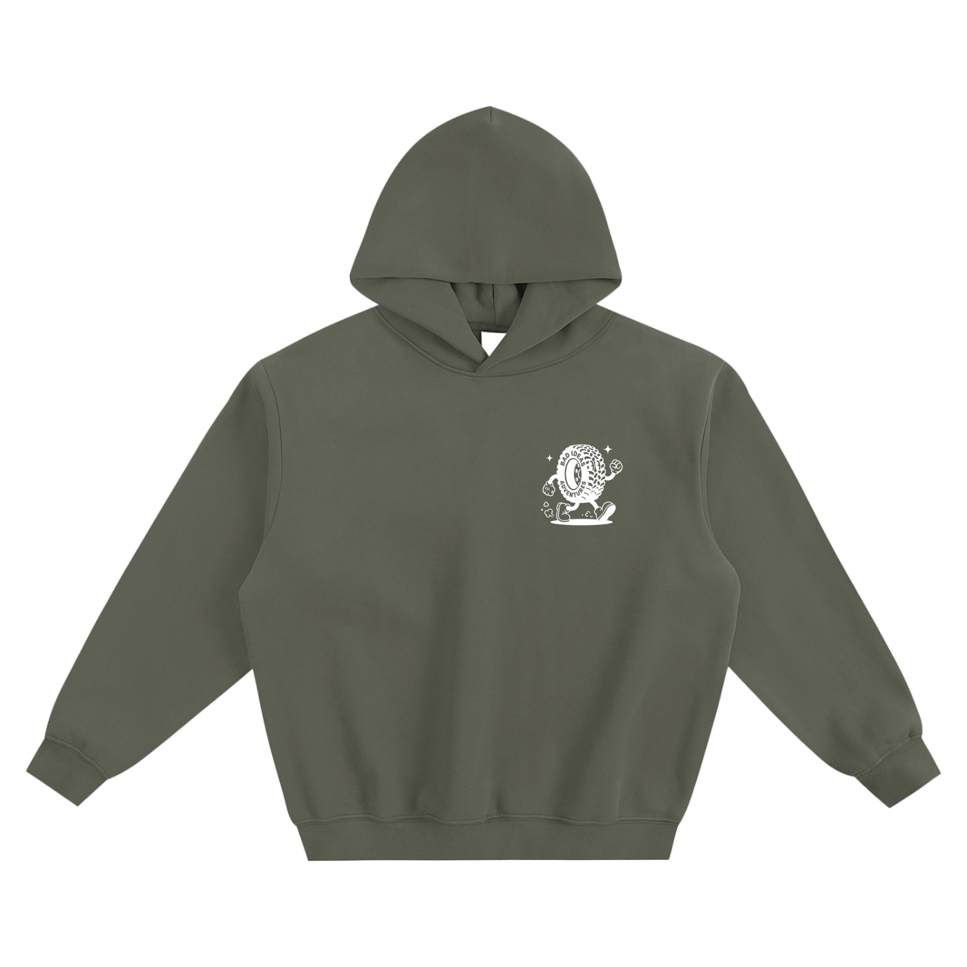 Bad Ideas Tyre Logo - Fleeced Boxy Hoodie