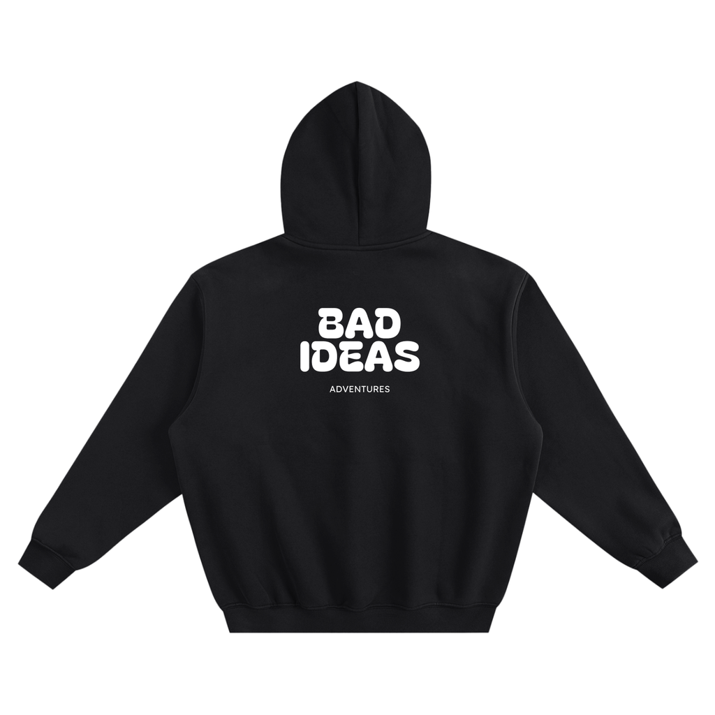 Bad Ideas Tyre Logo - Fleeced Boxy Hoodie