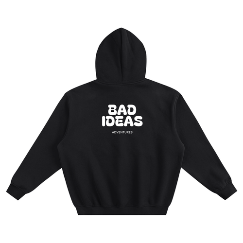 Bad Ideas Tyre Logo - Fleeced Boxy Hoodie