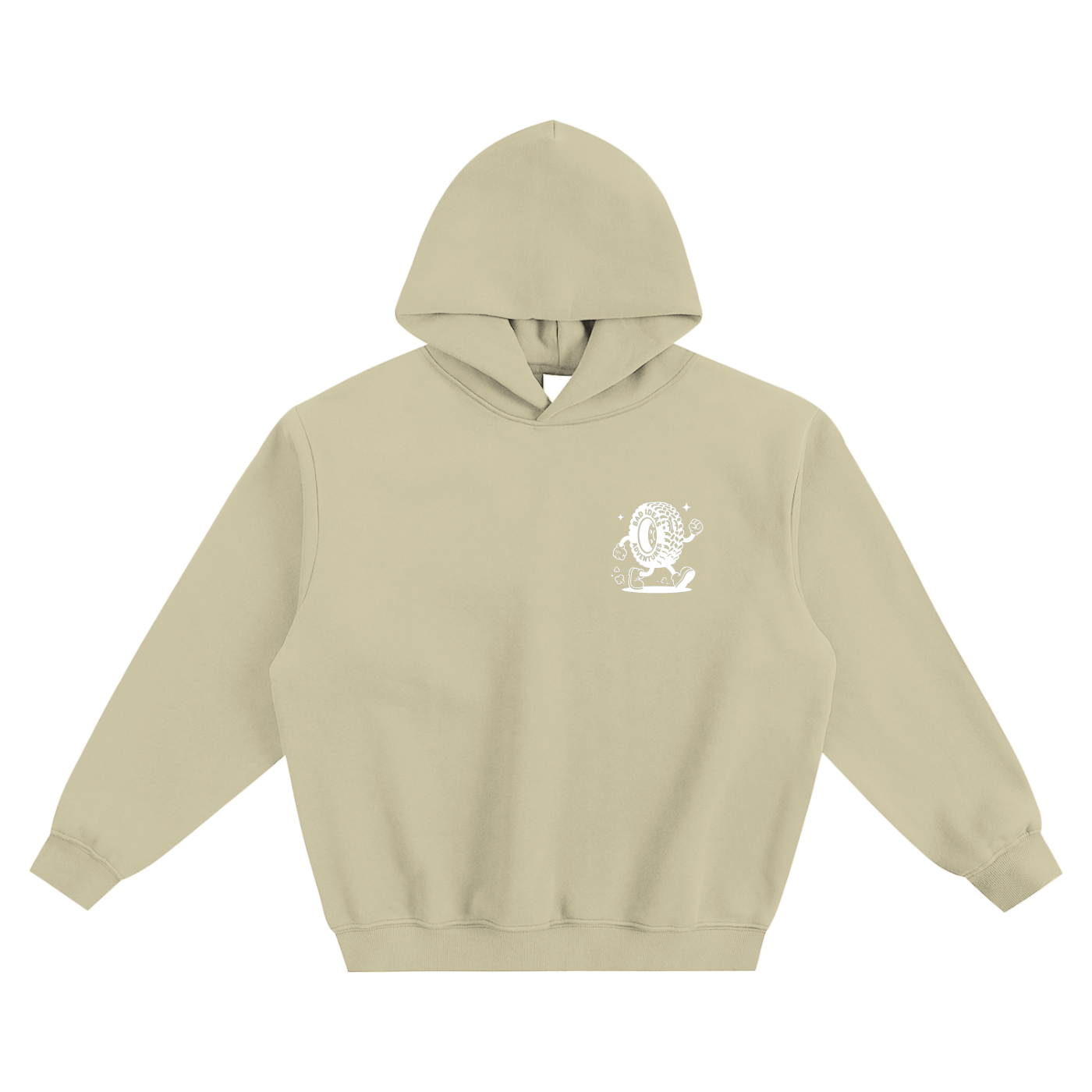 Bad Ideas Tyre Logo - Fleeced Boxy Hoodie