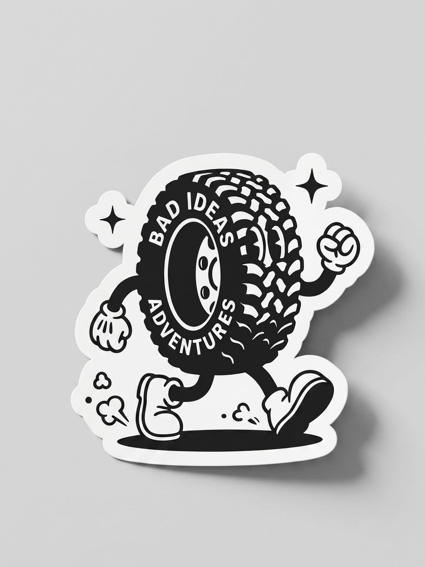 Sticker - Bad Ideas Adventures - Tommy the Tyre